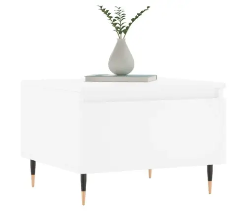 Kafijas Galdiņš, Balts, 50X46X35 Cm, Inženierijas Koks Vidaxl