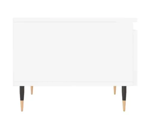 Kafijas Galdiņš, Balts, 50X46X35 Cm, Inženierijas Koks Vidaxl