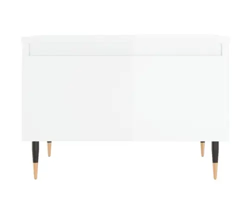 Kohvilauad 2 Tk, Kõrgläikega Valge, 50 X 46 X 35 cm Tehispuit