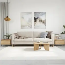 Kohvilauad 2 Tk, Sonoma Tamm, 50 X 46 X 35 cm Tehispuit