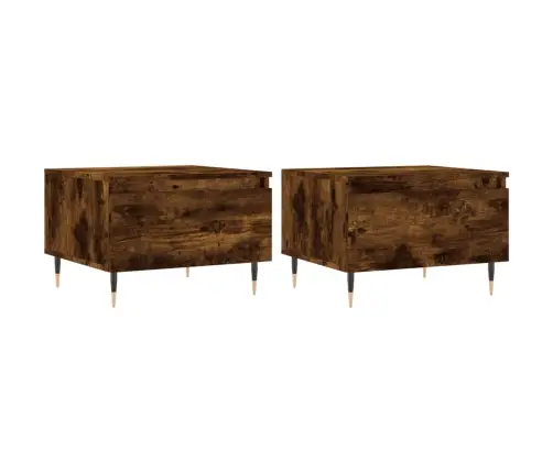 Galdiņi, 2 Gab., Ozolkoka Krāsā, 50X46X35 Cm, Inženierijas Koks Vidaxl