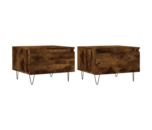 Galdiņi, 2 Gab., Ozolkoka Krāsā, 50X46X35 Cm, Inženierijas Koks Vidaxl