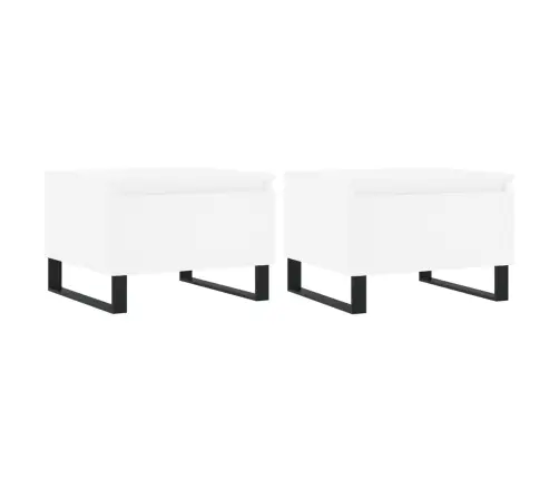 Kafijas Galdiņi, 2 Gab., Balti, 50X46X35 Cm, Inženierijas Koks Vidaxl