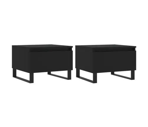Kafijas Galdiņi, 2 Gab., Melni, 50X46X35 Cm, Inženierijas Koks Vidaxl