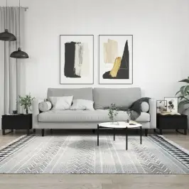 Kavos Staliukai, 2Vnt., Juodi, 50X46X35cm Apdirbta Mediena