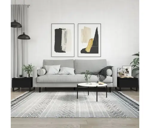 Kafijas Galdiņi, 2 Gab., Melni, 50X46X35 Cm, Inženierijas Koks Vidaxl