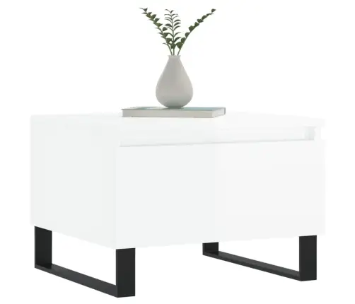 Galdiņi, 2 Gab., Spīdīgi Balti, 50X46X35 Cm, Inženierijas Koks Vidaxl