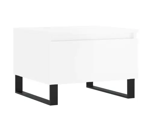 Galdiņi, 2 Gab., Spīdīgi Balti, 50X46X35 Cm, Inženierijas Koks Vidaxl