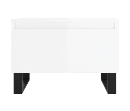 Galdiņi, 2 Gab., Spīdīgi Balti, 50X46X35 Cm, Inženierijas Koks Vidaxl