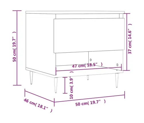 Kohvilauad 2 Tk, Valge, 50 X 46 X 50 cm Tehispuit Kohvilauad 2 Tk, Valge, 50 X 46 X 50 cm Tehispuit