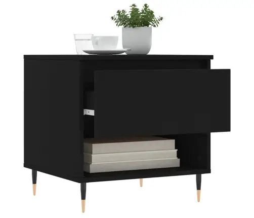 Kafijas Galdiņš, Melns, 50X46X50 Cm, Inženierijas Koks Vidaxl