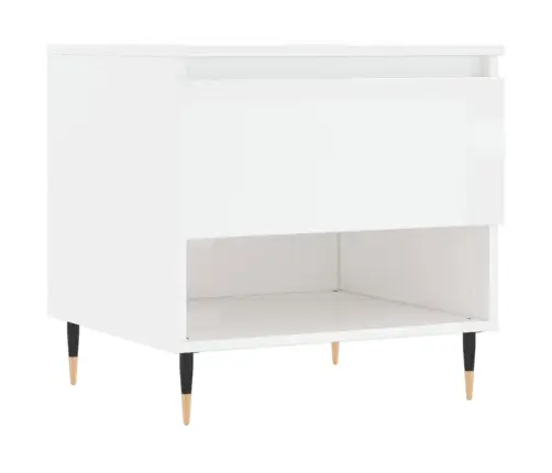 Galdiņi, 2 Gab., Spīdīgi Balti, 50X46X50 Cm, Inženierijas Koks Vidaxl