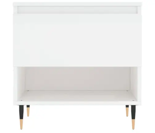 Galdiņi, 2 Gab., Spīdīgi Balti, 50X46X50 Cm, Inženierijas Koks Vidaxl