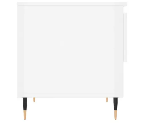 Galdiņi, 2 Gab., Spīdīgi Balti, 50X46X50 Cm, Inženierijas Koks Vidaxl