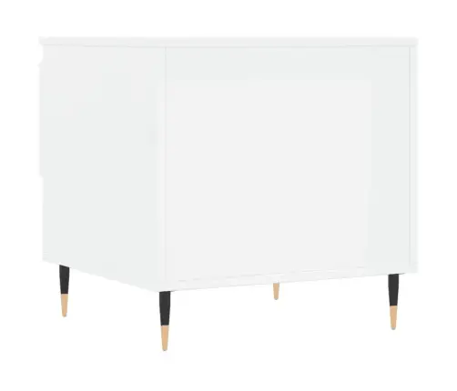 Galdiņi, 2 Gab., Spīdīgi Balti, 50X46X50 Cm, Inženierijas Koks Vidaxl