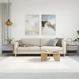 Kafijas Galdiņi, 2 Gab., Pelēki, 50X46X50 Cm, Inženierijas Koks Vidaxl