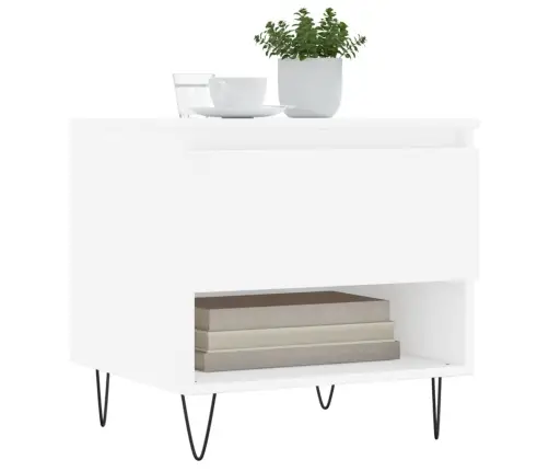 Kafijas Galdiņš, Balts, 50X46X50 Cm, Inženierijas Koks Vidaxl