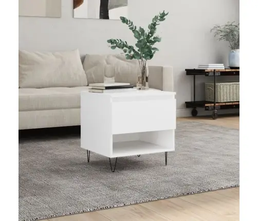 Kafijas Galdiņš, Balts, 50X46X50 Cm, Inženierijas Koks Vidaxl