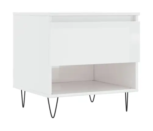 Kafijas Galdiņš, Spīdīgi Balts, 50X46X50 Cm, Inženierijas Koks Vidaxl