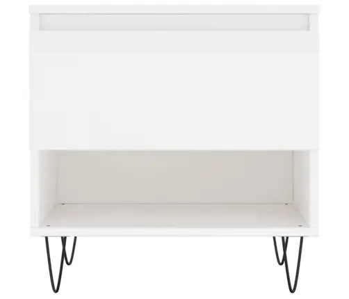 Galdiņi, 2 Gab., Spīdīgi Balti, 50X46X50 Cm, Inženierijas Koks Vidaxl