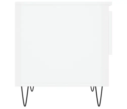 Galdiņi, 2 Gab., Spīdīgi Balti, 50X46X50 Cm, Inženierijas Koks Vidaxl