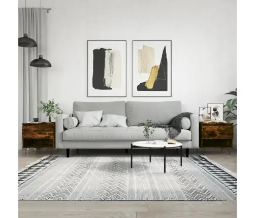 Kohvilaud, 2 Tk, Suitsutatud Tamm, 50X46X50 cm Tehispuit