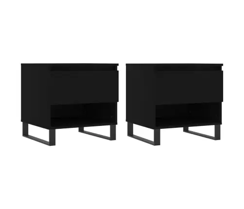 Kafijas Galdiņi, 2 Gab., Melni, 50X46X50 Cm, Inženierijas Koks Vidaxl