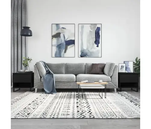 Kafijas Galdiņi, 2 Gab., Melni, 50X46X50 Cm, Inženierijas Koks Vidaxl