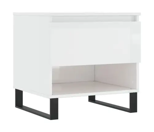 Kohvilaud, Kõrgläikega Valge, 50 X 46 X 50 Cm Tehispuit