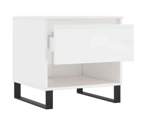 Kohvilaud, Kõrgläikega Valge, 50 X 46 X 50 Cm Tehispuit