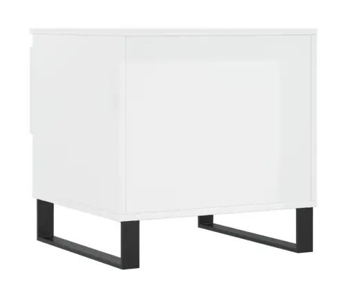 Kohvilaud, Kõrgläikega Valge, 50 X 46 X 50 Cm Tehispuit