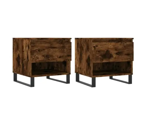 Kohvilaud, 2 Tk, Suitsutatud Tamm, 50X46X50 cm Tehispuit