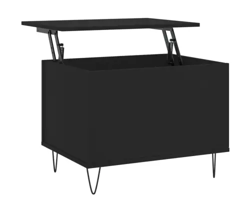 Kafijas Galdiņš, Melns, 60X44,5X45 Cm, Inženierijas Koks Vidaxl