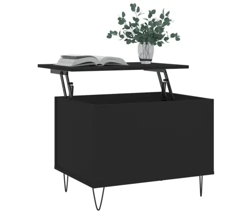 Kafijas Galdiņš, Melns, 60X44,5X45 Cm, Inženierijas Koks Vidaxl