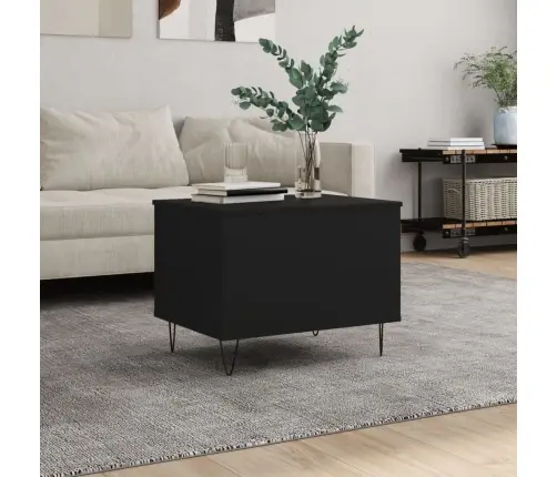 Kafijas Galdiņš, Melns, 60X44,5X45 Cm, Inženierijas Koks Vidaxl