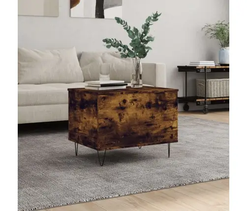 Kafijas Galdiņš, Kvēpināta Ozolkoka, 60X44,5X45 Cm Vidaxl Kafijas Galdiņš, Kvēpināta Ozolkoka, 60X44,5X45 Cm Vidaxl