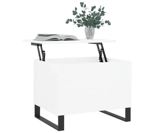 Kafijas Galdiņš, Balts, 60X44,5X45 Cm, Inženierijas Koks Vidaxl