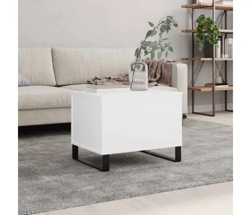 Kafijas Galdiņš, Balts, 60X44,5X45 Cm, Inženierijas Koks Vidaxl