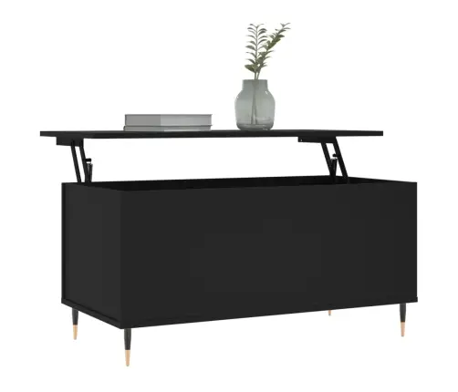 Kafijas Galdiņš, Melns, 90X44,5X45 Cm, Inženierijas Koks Vidaxl