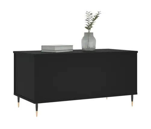 Kafijas Galdiņš, Melns, 90X44,5X45 Cm, Inženierijas Koks Vidaxl