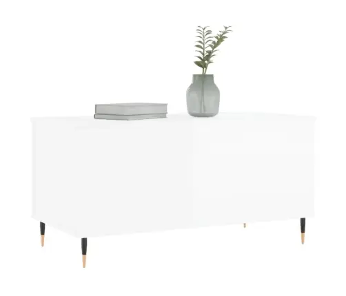 Kafijas Galdiņš, Balts, 90X44,5X45 Cm, Inženierijas Koks Vidaxl