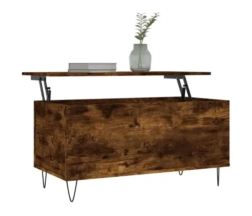 Kafijas Galdiņš, Kvēpināta Ozolkoka, 90X44,5X45 Cm Vidaxl