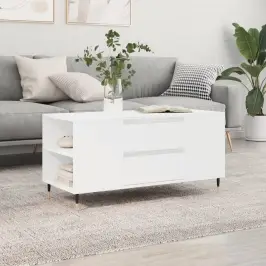 Kafijas Galdiņš, Balts, 102X44,5X50 Cm, Inženierijas Koks Vidaxl