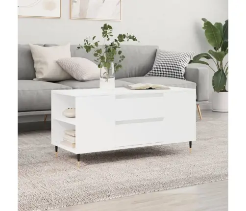 Kohvilaud, Valge, 102 X 44,5 X 50 cm Tehispuit