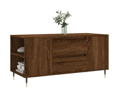 Kavos Staliukas, Rudas Ąžuolo, 102X44,5X50cm Apdirbta Mediena