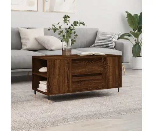 Kavos Staliukas, Rudas Ąžuolo, 102X44,5X50cm Apdirbta Mediena