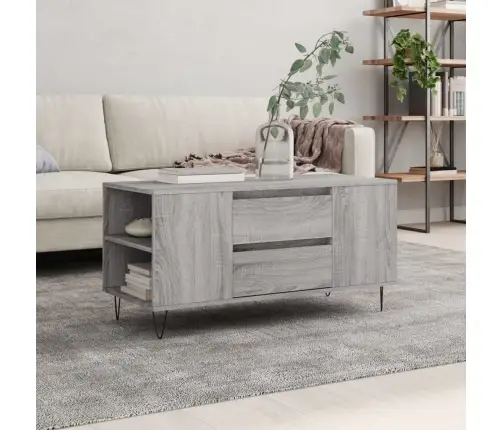 Kafijas Galdiņš, Pelēks, 102X44,5X50 Cm, Inženierijas Koks Vidaxl Kafijas Galdiņš, Pelēks, 102X44,5X50 Cm, Inženierijas Koks Vidaxl