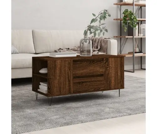 Kavos Staliukas, Rudas Ąžuolo, 102X44,5X50cm Apdirbta Mediena