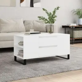 Kohvilaud, Valge, 102 X 44,5 X 50 cm Tehispuit