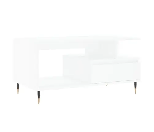 Kafijas Galdiņš, Balts, 90X49X45 Cm, Inženierijas Koks Vidaxl